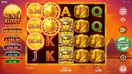 Sun of Egypt 4 slot screenshot 1