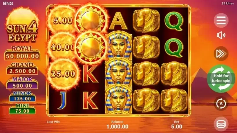 Sun of Egypt 4 slot screenshot