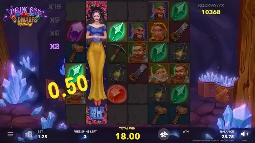 The Princess & Dwarfs: Rockways slot screenshot 4