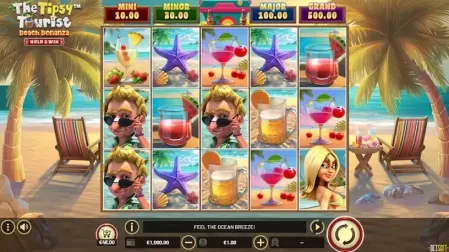The Tipsy Tourist: Beach Bonanza – Hold & Win slot screenshot 1