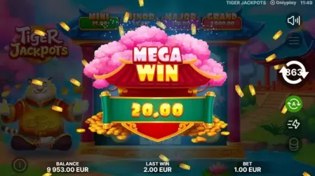 Tiger Jackpots slot screenshot 5