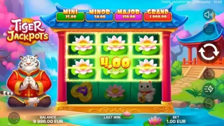 Tiger Jackpots slot screenshot 3