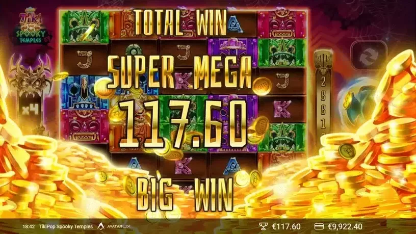 TikiPop Spooky Temples slot screenshot 5