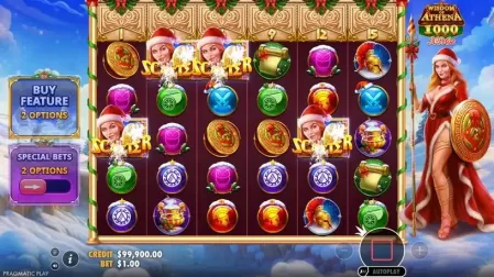 Wisdom of Athena 1000 Xmas slot screenshot 2