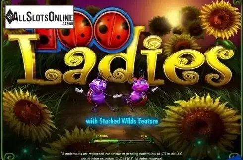 Intro screen. 100 Ladies from IGT