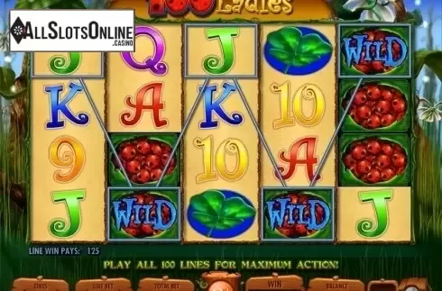 Wild Win screen. 100 Ladies from IGT
