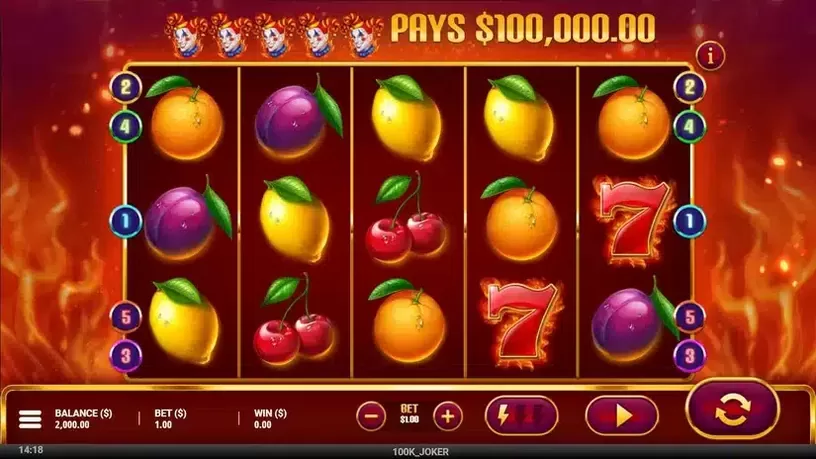 100k Joker slot screenshot 1