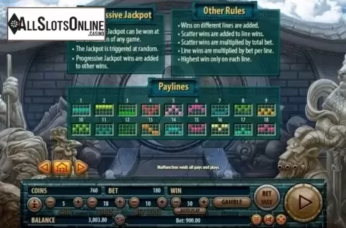 Paytable 4. 12 Zodiacs from Habanero