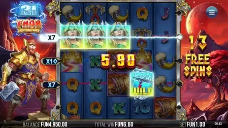 21 Thor Lightning Ways slot screenshot 4
