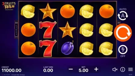3 Fruits Win: 10 lines slot screenshot 1