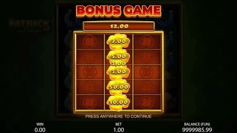 3×5 Patrick: Hold the Spin slot screenshot 3
