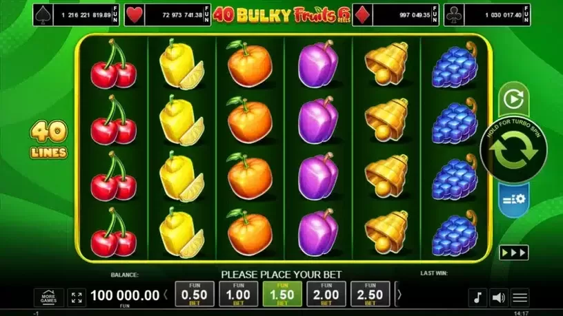 40 Bulky Fruits 6 Reels slot screenshot 