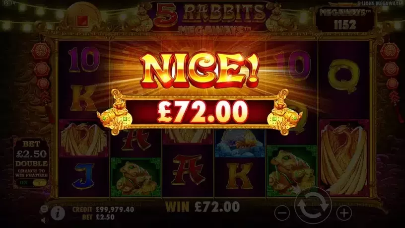 5 Rabbits Megaways slot screenshot
