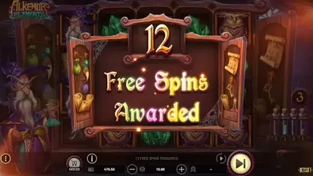 Alkemor's Elements slot screenshot 3