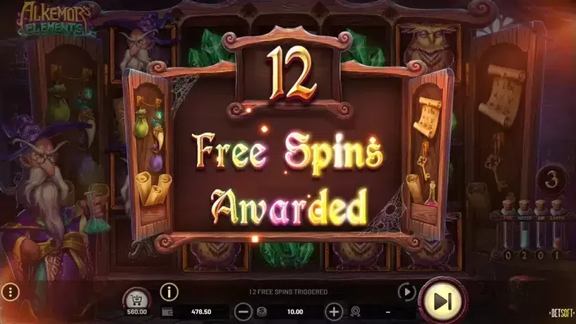 Alkemor's Elements slot screenshot 3