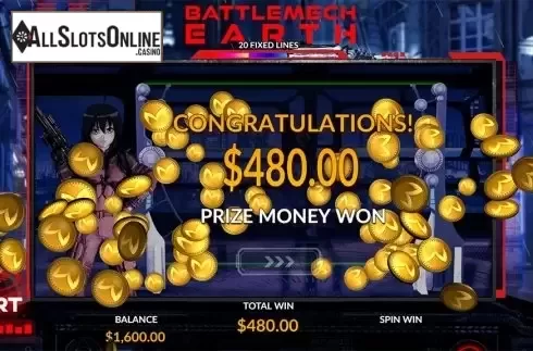 Win screen. Battlemech Earth from Maverick