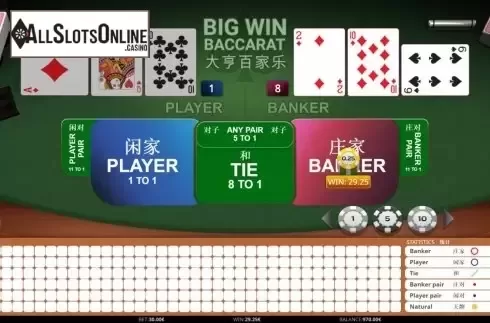 Win Screen 2. Big Win Baccarat from iSoftBet