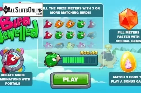 Start Screen. Bird Jewelled from Probability Jones