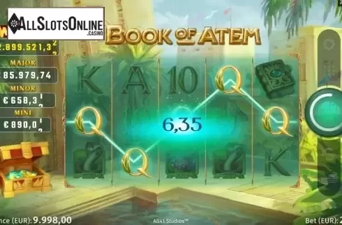 Win Screen 1. Book of Atem WowPot from All41 Studios