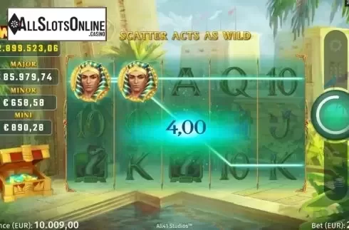 Win Screen 2. Book of Atem WowPot from All41 Studios