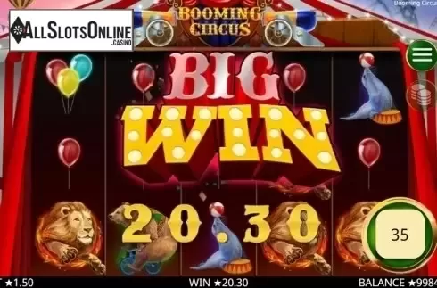 Big Win. Booming Circus from Booming Games