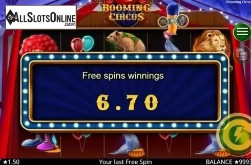 Total Win. Booming Circus from Booming Games