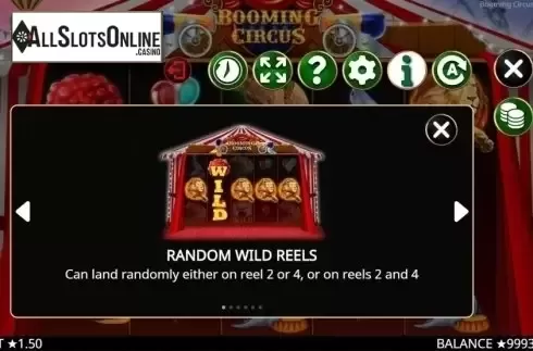Features 1. Booming Circus from Booming Games