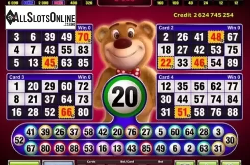 Game Screen. Bruno Bingo from Greentube