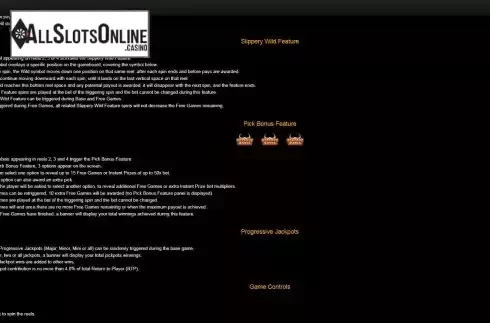 Features screen