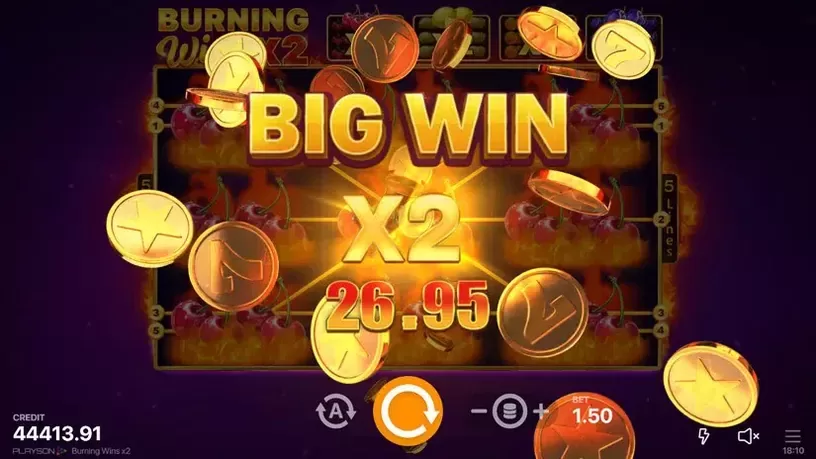 Burning Wins x2 slot screenshot 6