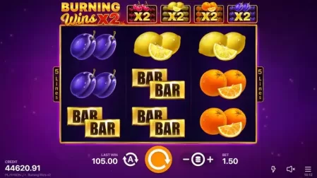 Burning Wins x2 slot screenshot 1
