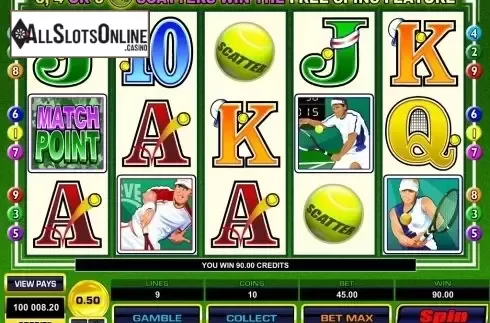 Screen6. Centre Court from Microgaming