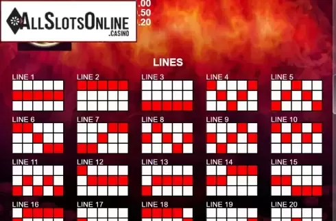 Paytable 3. Chilli Bomb from Casino Technology