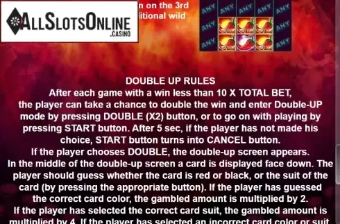 Paytable 5. Chilli Bomb from Casino Technology