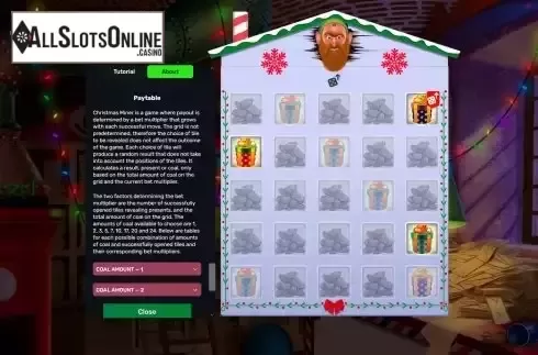 Paytable screen