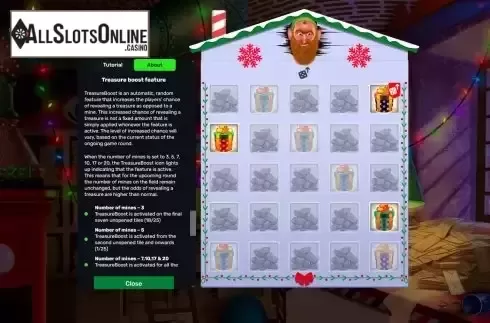 Treasure boost feature screen