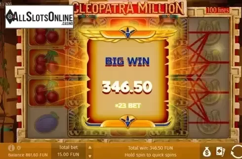 Big Win screen