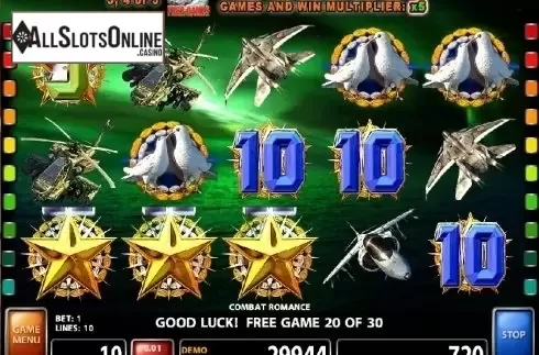 Screen 5. Combat Romance from Casino Technology