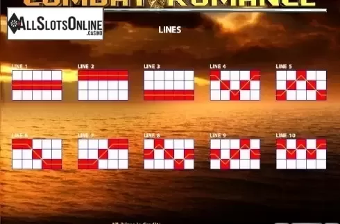 Paytable 3. Combat Romance from Casino Technology