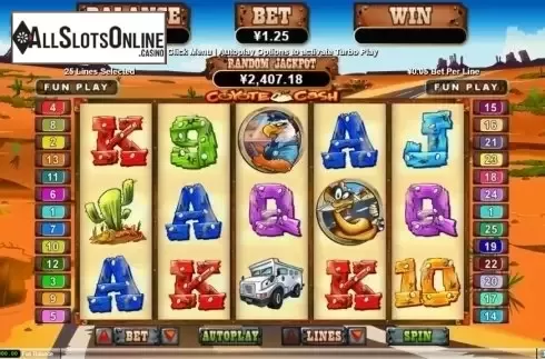 Reel Screen. Coyote Cash from RTG