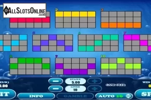 Paytable 1. Crazy Shark from AlteaGaming