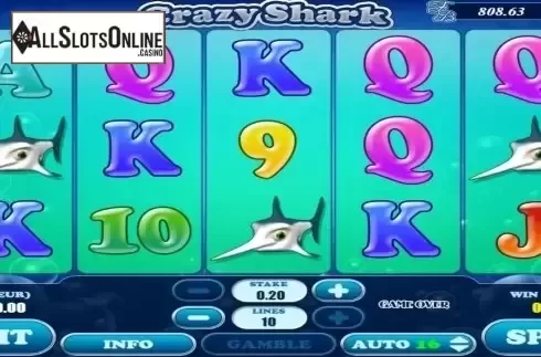 Reel screen. Crazy Shark from AlteaGaming