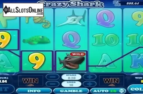 Wild Win screen. Crazy Shark from AlteaGaming