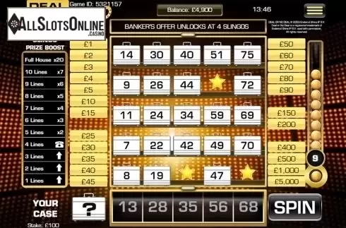 Game workflow. Deal Or No Deal Slingo Us from Slingo Originals
