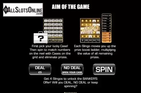 Paytable . Deal Or No Deal Slingo Us from Slingo Originals