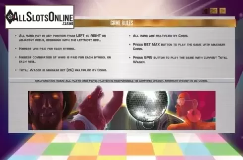Screen2. Disco Night Fright from Microgaming