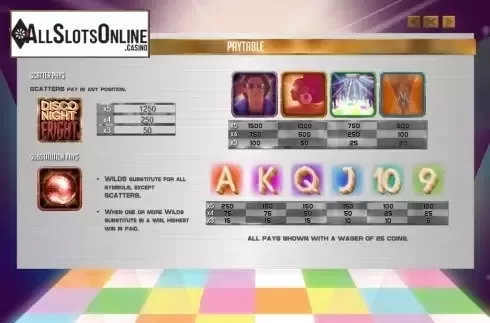 Screen3. Disco Night Fright from Microgaming