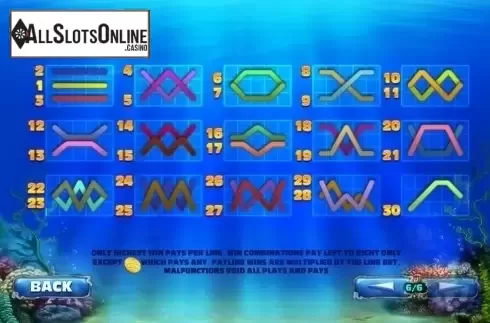 Paytable 6. Dolphin Cash from Playtech
