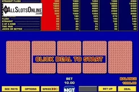 Game Screen 2. Double Double Bonus Poker Game King from IGT