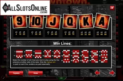 Screen2. Downtown from 1X2gaming